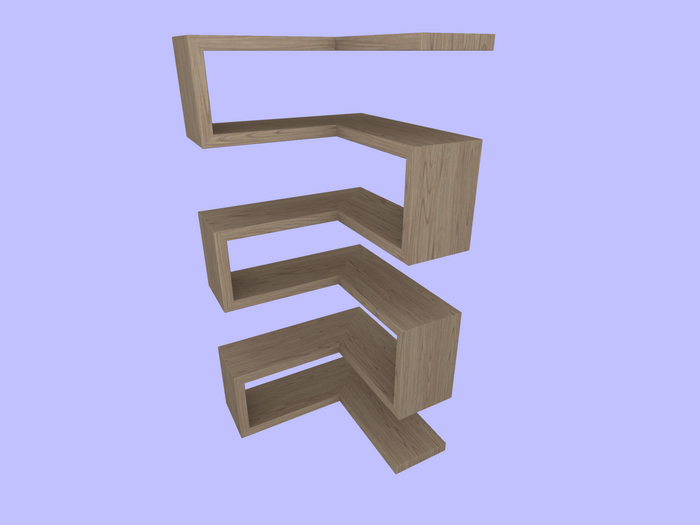 Pluteum - Geometric Corner Shelf #2