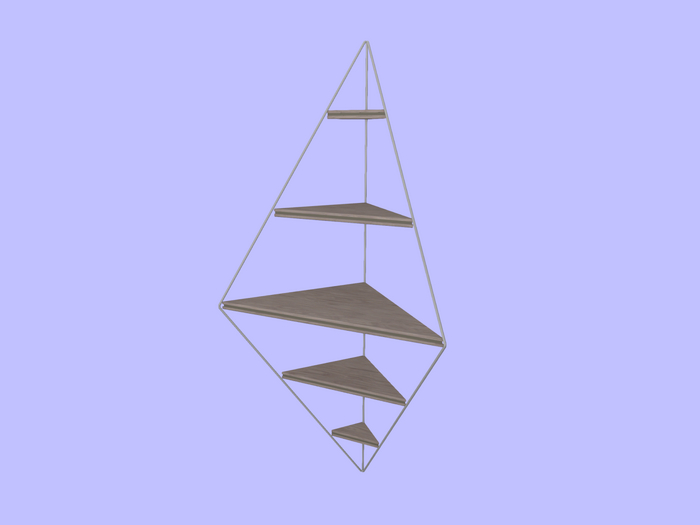 Pluteum - Losange Corner Shelf #6