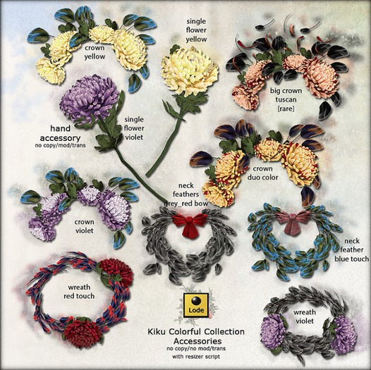 *LODE* Head Accessory - Kiku Crown [duo color]