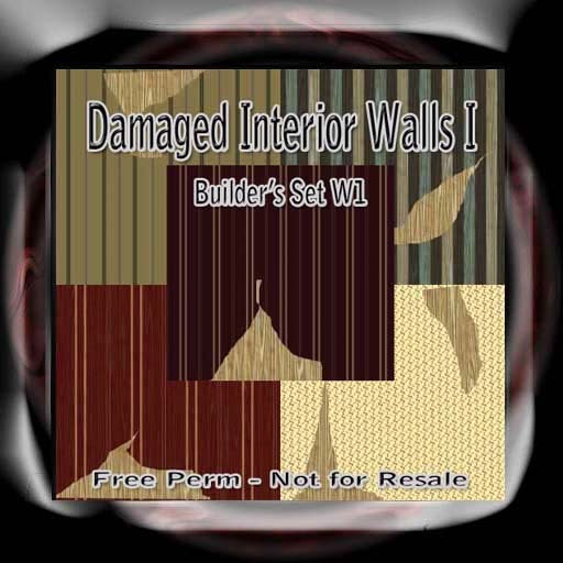 Damaged Interior Walls I - Builders Set W1