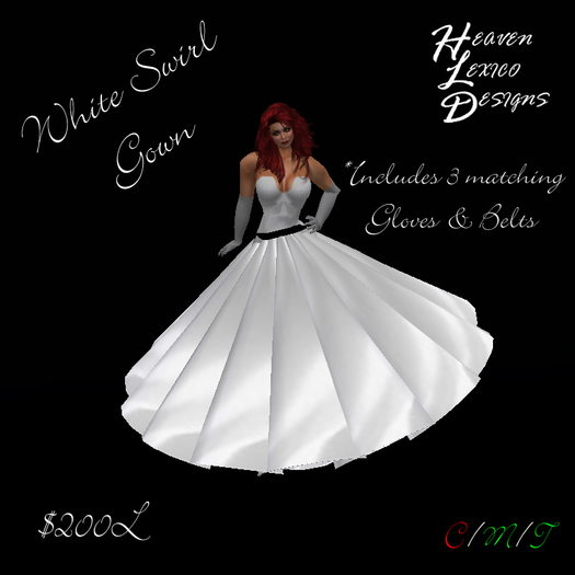 White Swirl Gown