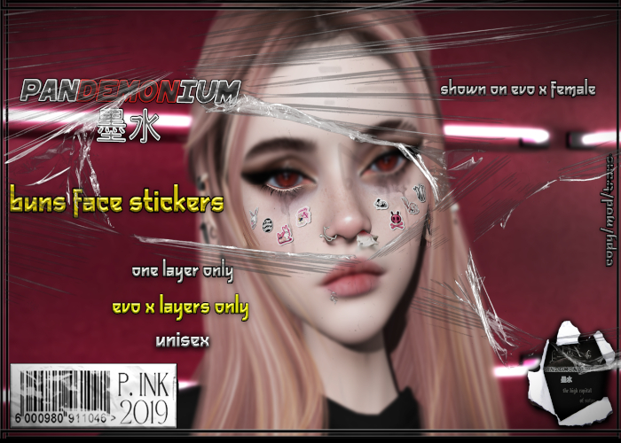 panDEMONium ink // buns face stickers