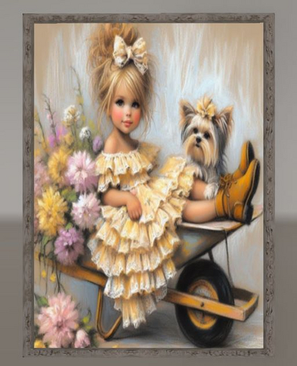 Wagon Girl Picture Frame