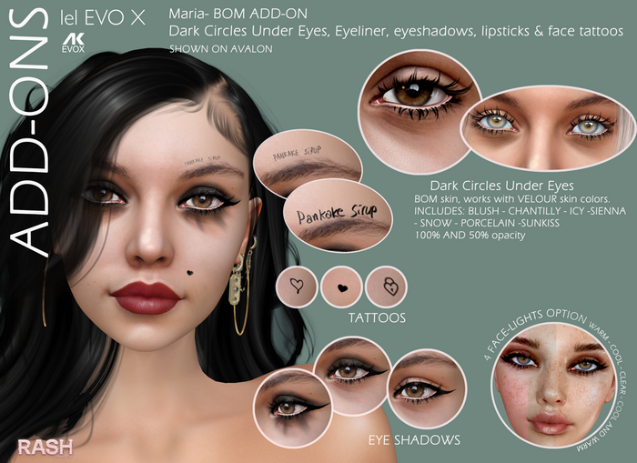 RASH- MARIA MAKEUP  ADD-ONS