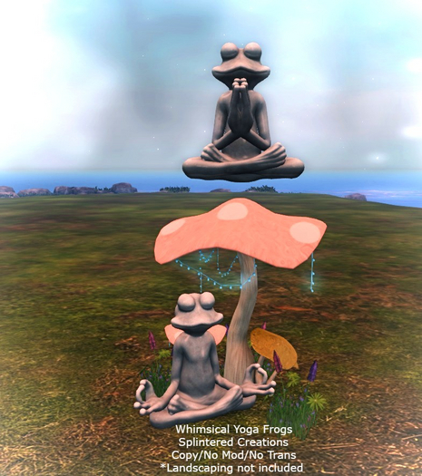 Whimsical Yoga Frogs