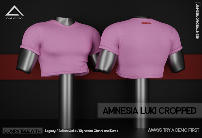 # AMNESIA - Luki Cropped - Pink