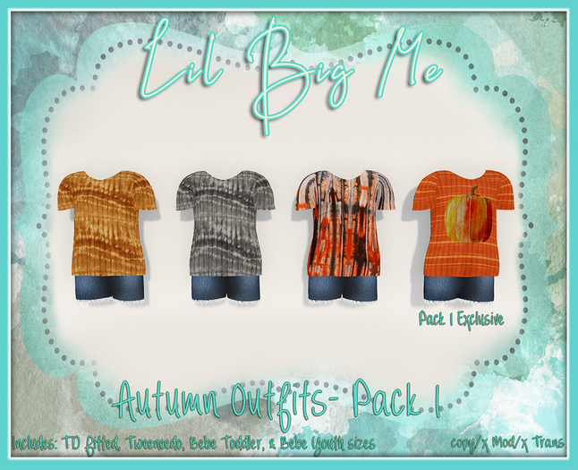{Lil Big Me} Autumn Outfits - Pack 1