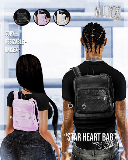 ALYX. Star Heart Bag (Fat-Pack)