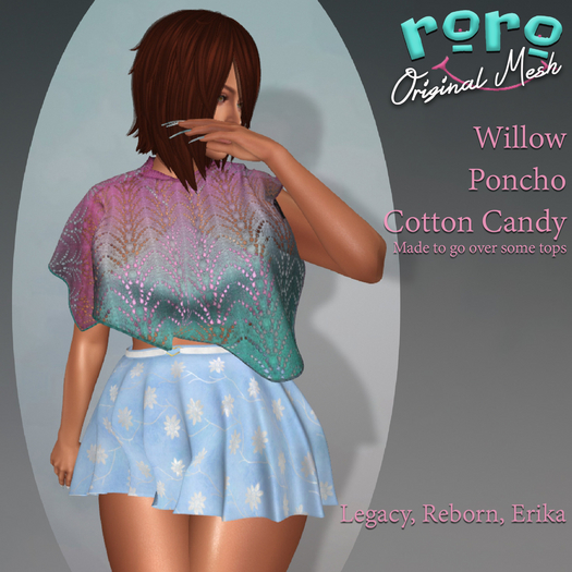 @rOrO Cotton Candy Willow Poncho Unpack Me