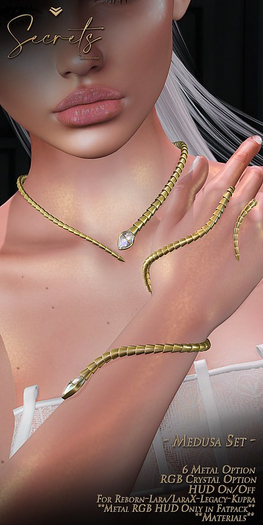 - Secrets - Medusa Set - Silver - Boxed -