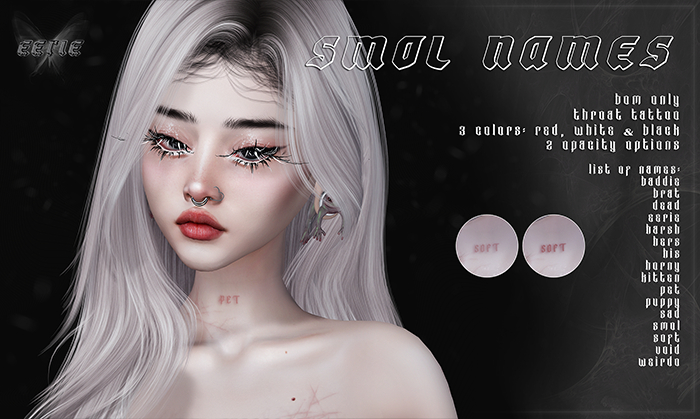 eerie . Smol Names BLACK