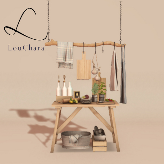 LouChara Sidney Rustic Kitchen Set 