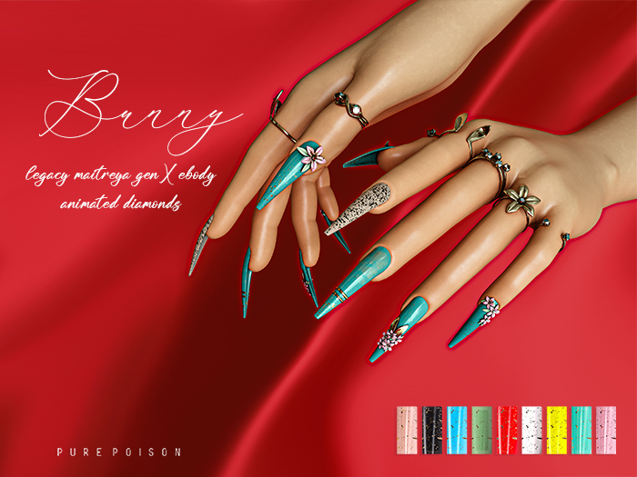 Pure Poison - Bunny Nails & Rings - Unpack