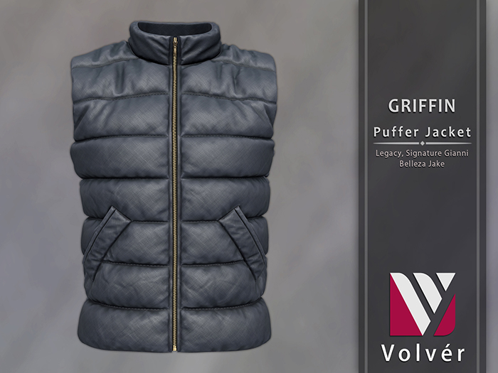 //Volver// Griffin Puffer Jacket - Slategray [ADD ME]