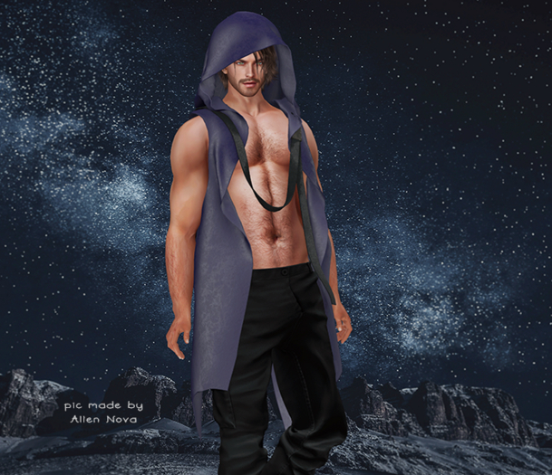 5. gianni [Gild]Hoodie long vest_purple - SALE !