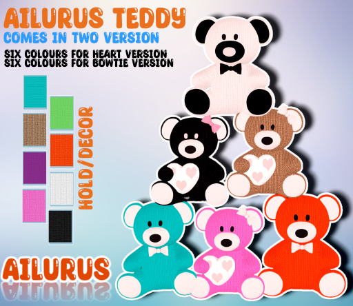 A// TEDDY BOW HOLD[WHITE]