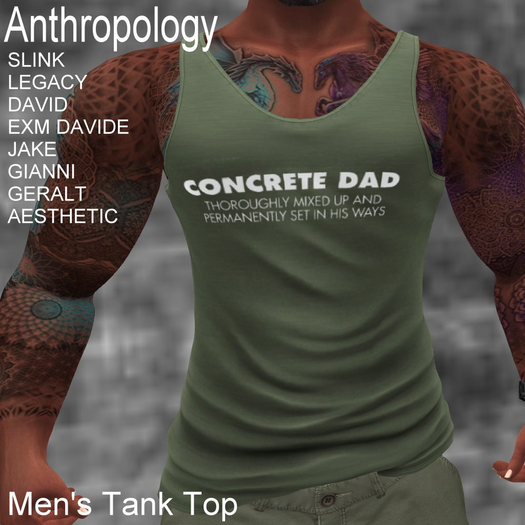 Concrete Dad. Throughly mixed up and set in his ways Men's Tank Top (MBT)