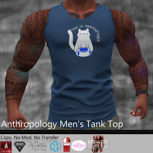 This is unacceptable (Cat) Men's Tank Top (FTNL)