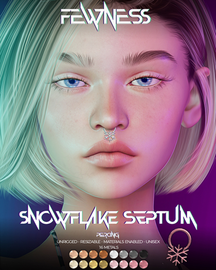 Fewness - Snowflake Septum Piercing