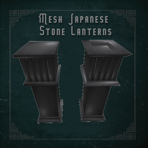 Mesh Japanese Stone Lanterns