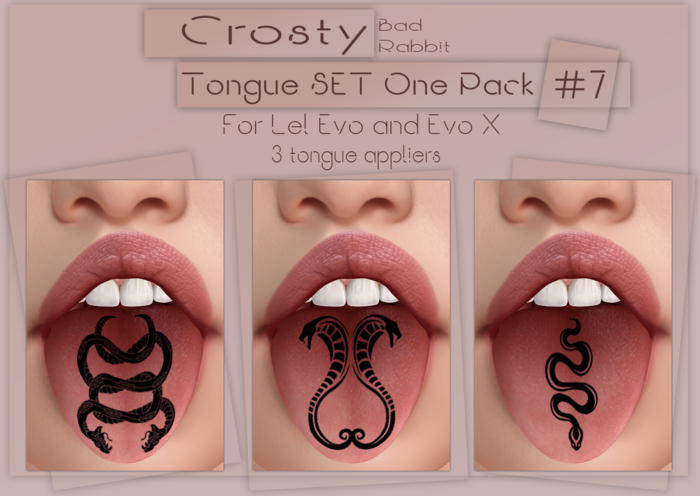 .:Bad Rabbit:. Crosty tongue SET One Pack #7