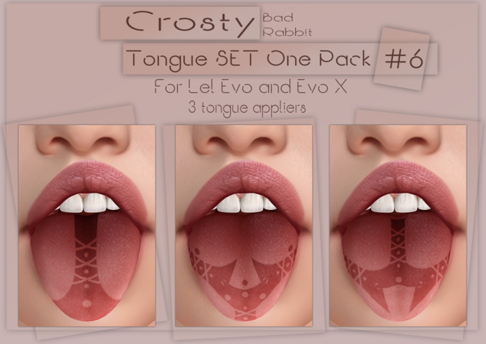 .:Bad Rabbit:. Crosty tongue SET One Pack #6