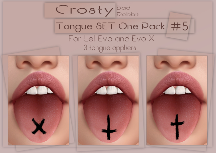 .:Bad Rabbit:. Crosty tongue SET One Pack #5