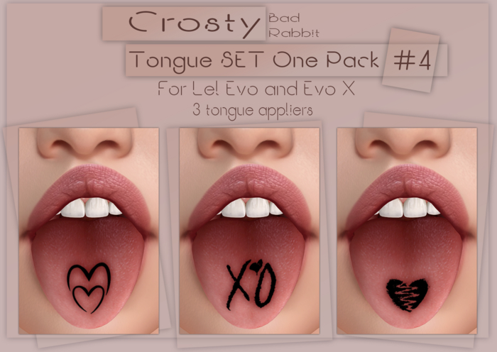 .:Bad Rabbit:. Crosty tongue SET One Pack #4
