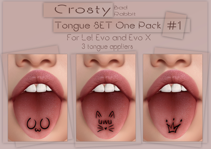 .:Bad Rabbit:. Crosty tongue SET One Pack #1