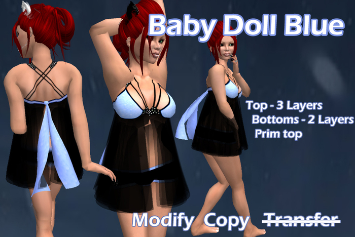 .:harmless INK:. Baby Doll Blue