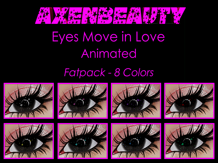 aX: Eyes Move In Love 8 Colors FatPack