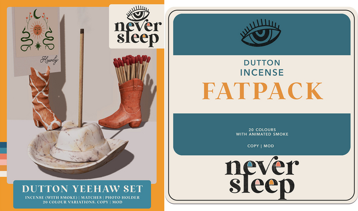 Never Sleep // Dutton Incense // Fatpack