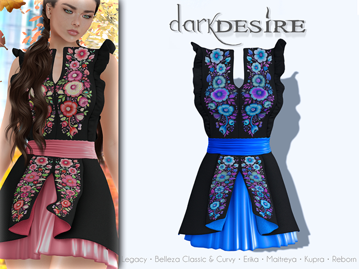 [[dD]] Nikte Dress - Blue (Add Me)  Vestido Floreado
