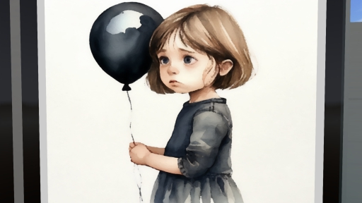 vanity studio - Little Girl with Ballloon