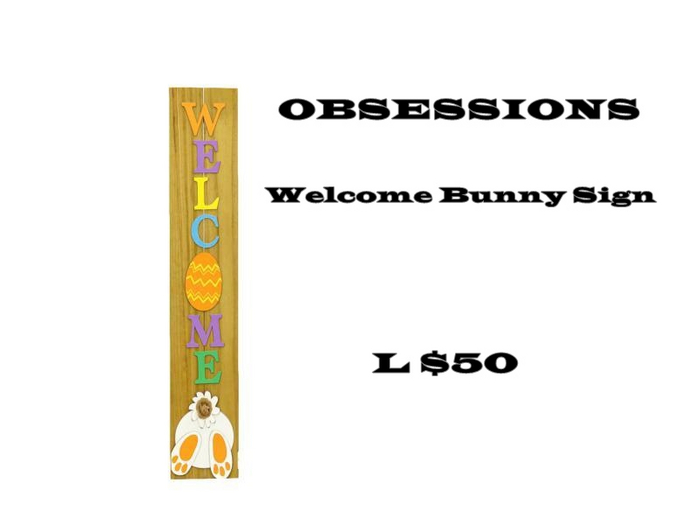 WELCOME BUNNY SIGN