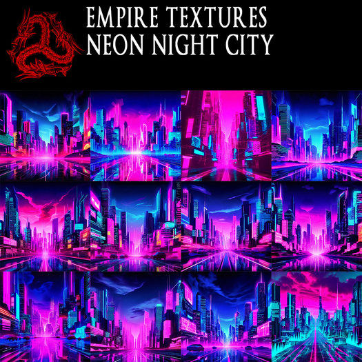 Second Life Marketplace - EMPIRE TEXTURES - neon night city