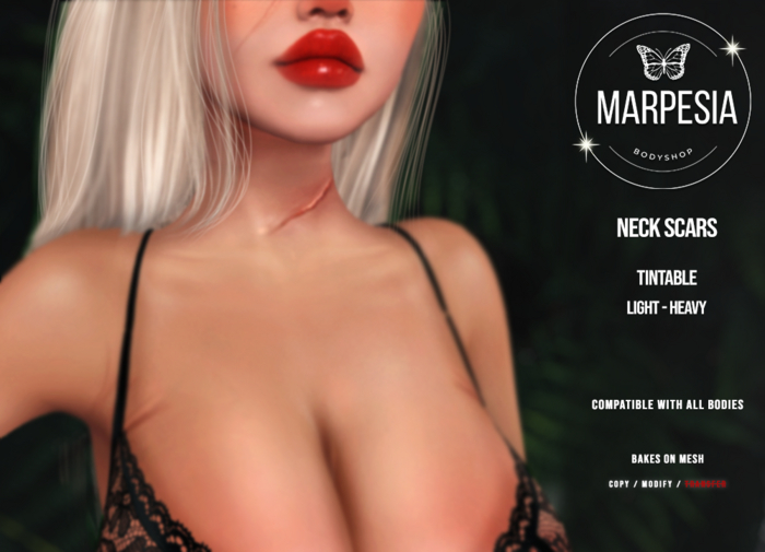 MARPESIA Neck Scars [TINTABLE - BOM] [UNISEX]