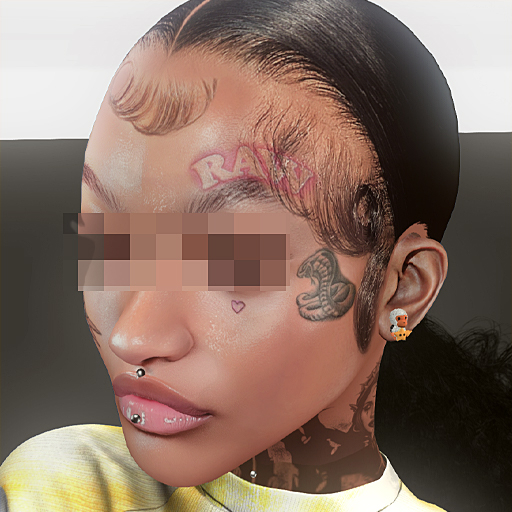 LEFT FACE SNAKE TATOO