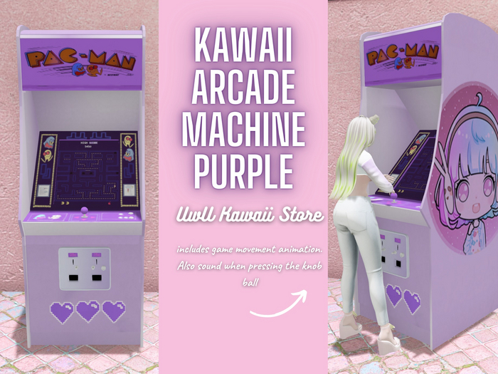 Kawaii Arcade Machine Purple- UwU Kawaii Store
