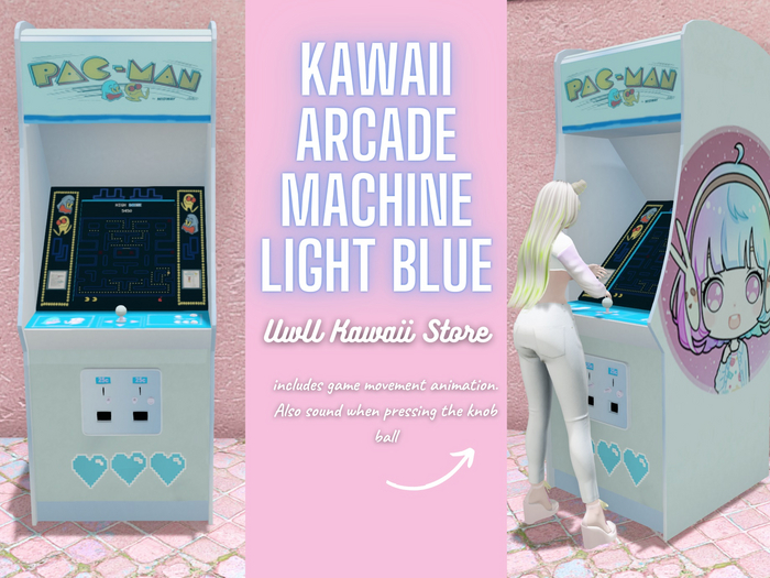 Kawaii Arcade Machine Light Blue- UwU Kawaii Store