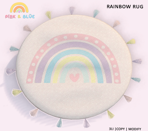 Rainbow Rug  /Toddleedoo/Lullabeebs /Zooby Animesh{Pink&Blue}