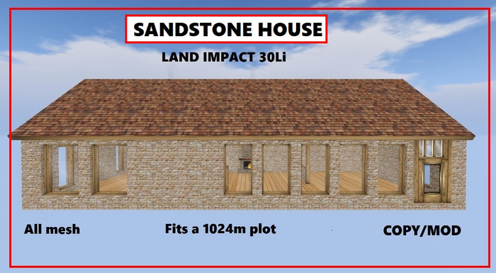 Sandstone House 30Li Copy/mod (Boxed) LOW PRIM HOUSE