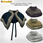 *!*BOUDOIR Bess Rigged Mesh A4 CAPE - HUD Textures Change