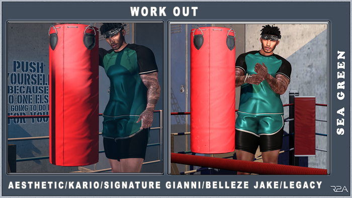 R2A-WORK OUT SEA GREEN