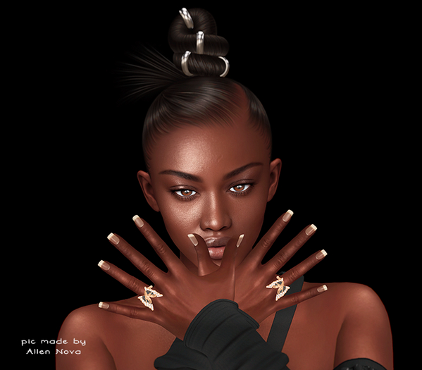 amias - LAURE ring ROSE ring finger - COLORHUD -SALE !