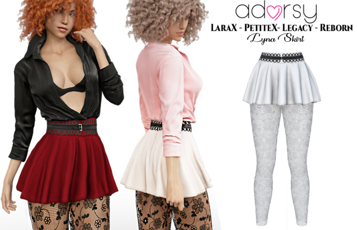 adorsy - Lyna Skirt White - Lara X/Legacy/PetiteX/Reborn