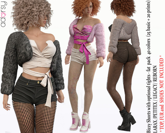 adorsy - Bizzy Shorts Fatpack - Lara X/Legacy/PetiteX/Reborn