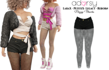 adorsy - Bizzy Shorts Dark Black - Lara X/Legacy/PetiteX/Reborn