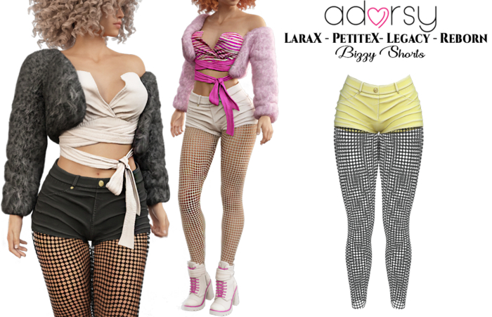 adorsy - Bizzy Shorts Yellow - Lara X/Legacy/PetiteX/Reborn
