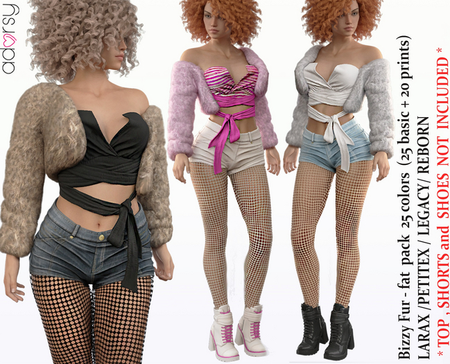 adorsy - Bizzy Fur Jacket Fatpack - Lara X/Legacy/PetiteX/Reborn